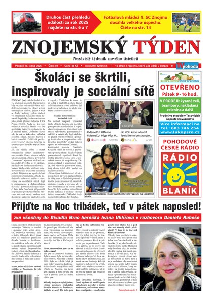 E-magazín Znojemský týden 04/2026 - Znojemský týden