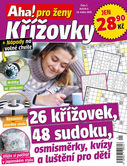 E-magazín Aha! pro ženy křížovky 1/2026 - CZECH NEWS CENTER a. s.