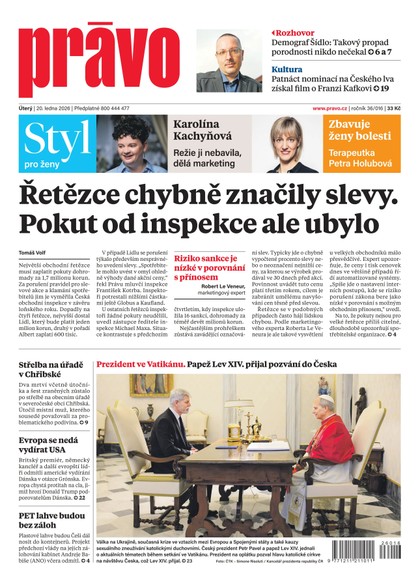 E-magazín Deník Právo - 20.1.2026 - Borgis, a.s.