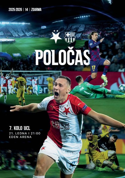 E-magazín Poločas 2025/26 č.14 Slavia - Barcelona - SK Slavia Praha