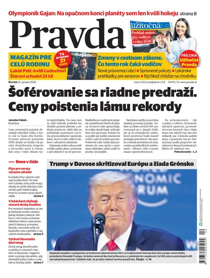 E-magazín Denník Pravda 22. 1. 2026 - OUR MEDIA SR a. s.