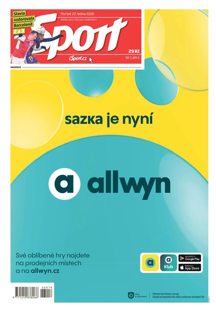 E-magazín Sport - 22.01.2026 - CZECH NEWS CENTER a. s.