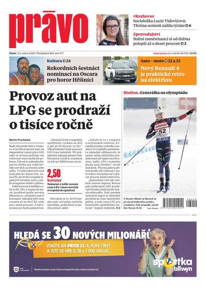 E-magazín Deník Právo - 23.1.2026 - Borgis, a.s.