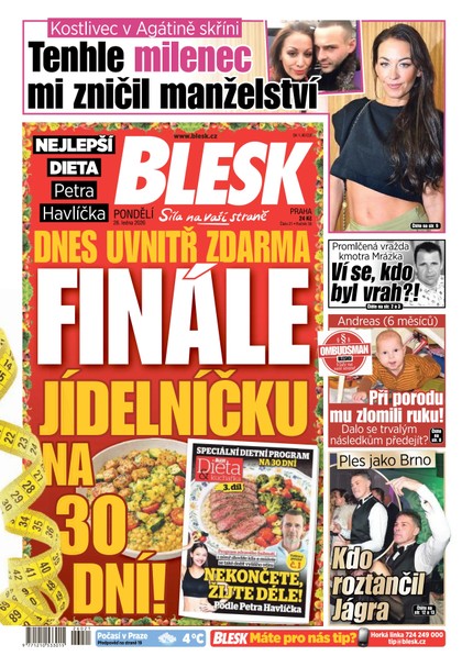 E-magazín Blesk - 26.01.2026 - CZECH NEWS CENTER a. s.
