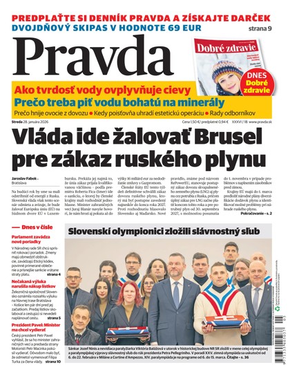 E-magazín Denník Pravda 28. 1. 2026 - OUR MEDIA SR a. s.
