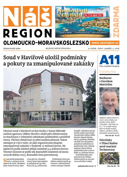 E-magazín Náš Region - Olomoucko/Moravskoslezsko 6/2026 - A 11 s.r.o.