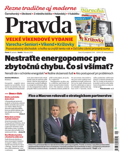 E-magazín Denník Pravda 30. 1. 2026 - OUR MEDIA SR a. s.