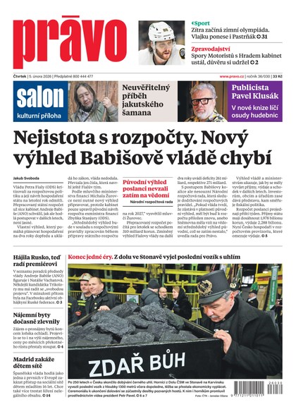 E-magazín Deník Právo - 5.2.2026 - Borgis, a.s.