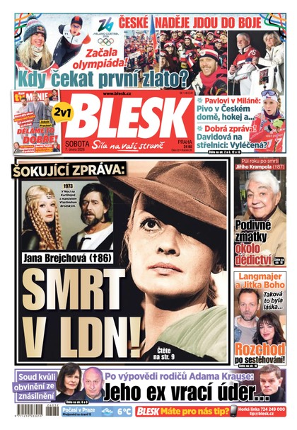 E-magazín Blesk - 07.02.2026 - CZECH NEWS CENTER a. s.