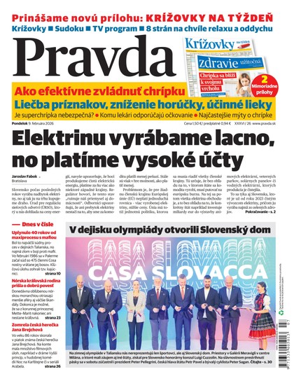 E-magazín Denník Pravda 9. 2. 2026 - OUR MEDIA SR a. s.