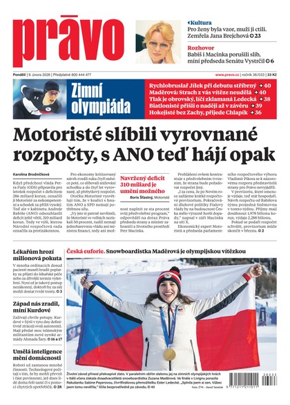 E-magazín Deník Právo - 9.2.2026 - Borgis, a.s.