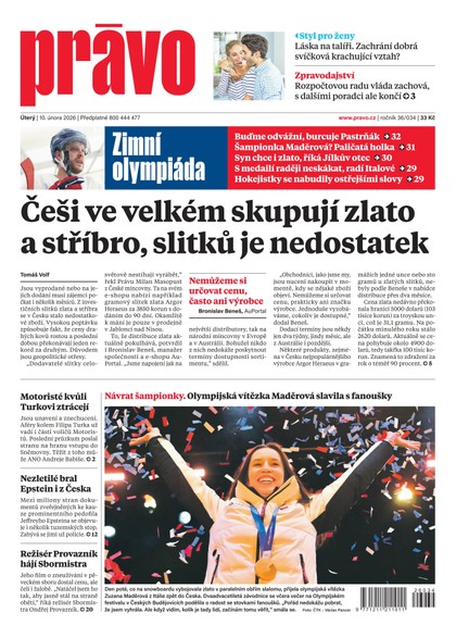 E-magazín Deník Právo - 10.2.2026 - Borgis, a.s.