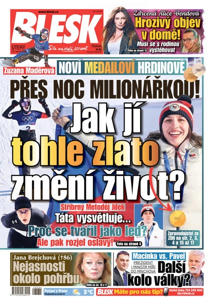 E-magazín Blesk - 10.02.2026 - CZECH NEWS CENTER a. s.