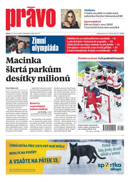 E-magazín Deník Právo - 13.2.2026 - Borgis, a.s.