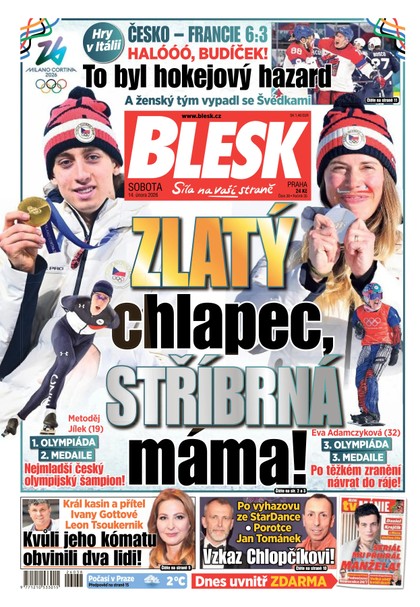 E-magazín Blesk - 14.02.2026 - CZECH NEWS CENTER a. s.