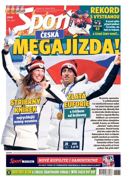 E-magazín Sport - 14.02.2026 - CZECH NEWS CENTER a. s.
