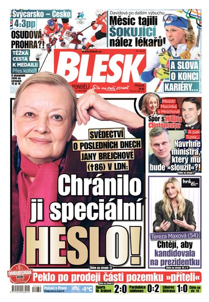 E-magazín Blesk - 16.02.2026 - CZECH NEWS CENTER a. s.