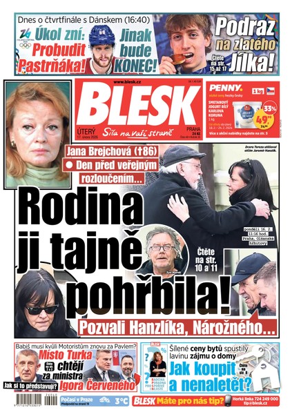 E-magazín Blesk - 17.02.2026 - CZECH NEWS CENTER a. s.