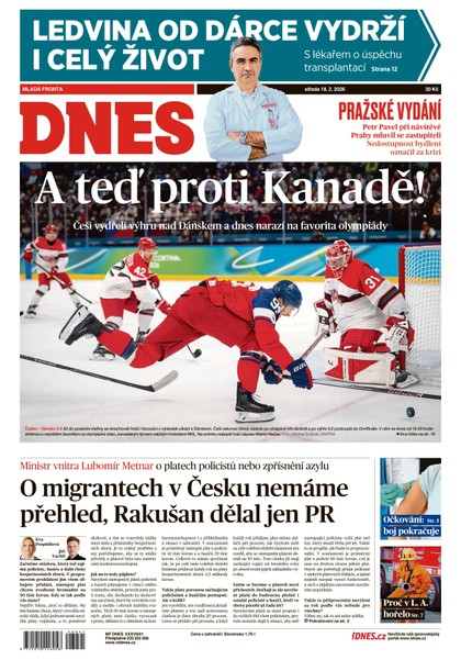 E-magazín MF DNES - 18.02.2026 - MAFRA, a.s.