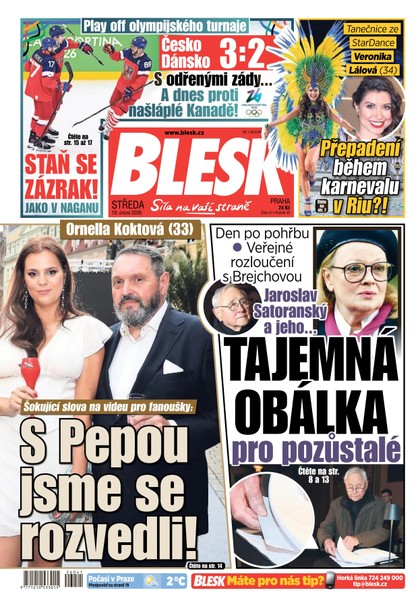 E-magazín Blesk - 18.02.2026 - CZECH NEWS CENTER a. s.