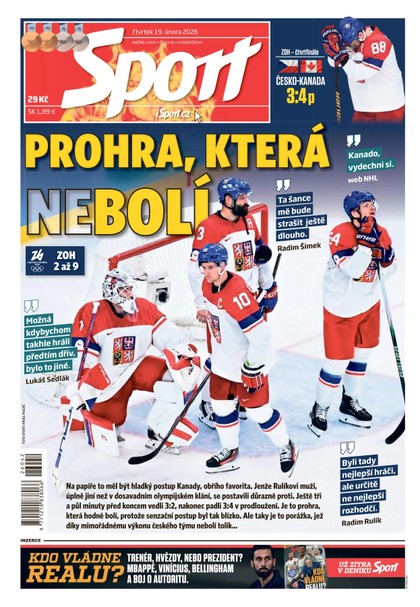 E-magazín Sport - 19.02.2026 - CZECH NEWS CENTER a. s.