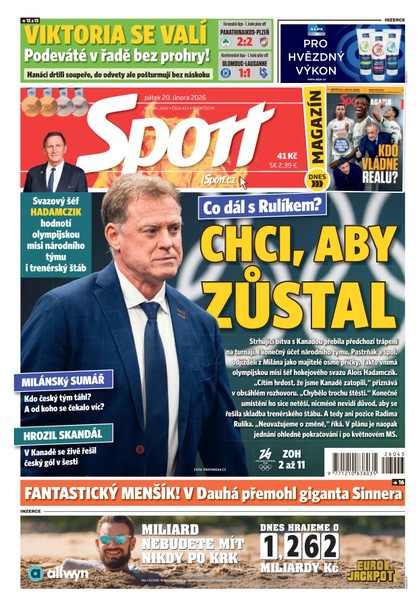 E-magazín Sport - 20.02.2026 - CZECH NEWS CENTER a. s.
