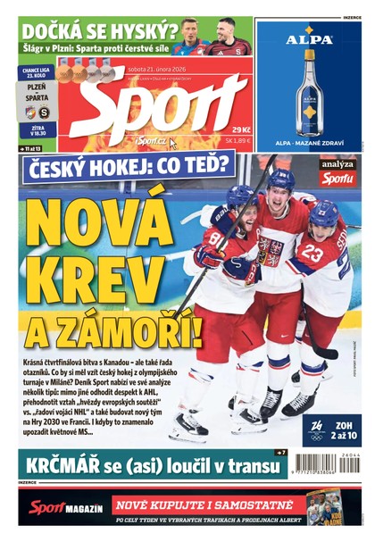 E-magazín Sport - 21.02.2026 - CZECH NEWS CENTER a. s.