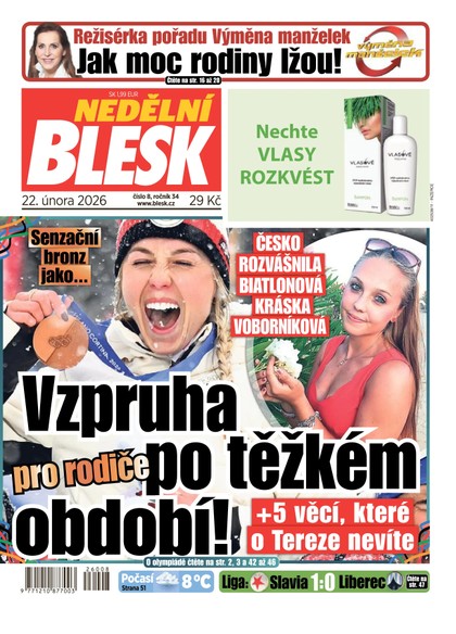 E-magazín NEDĚLNÍ BLESK - 22.02.2026 - CZECH NEWS CENTER a. s.