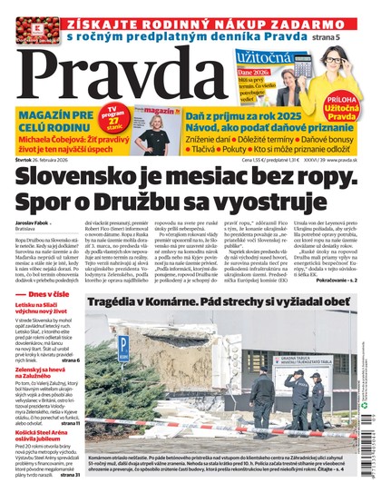 E-magazín Denník Pravda 26. 2. 2026 - OUR MEDIA SR a. s.