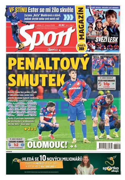 E-magazín Sport - 27.02.2026 - CZECH NEWS CENTER a. s.