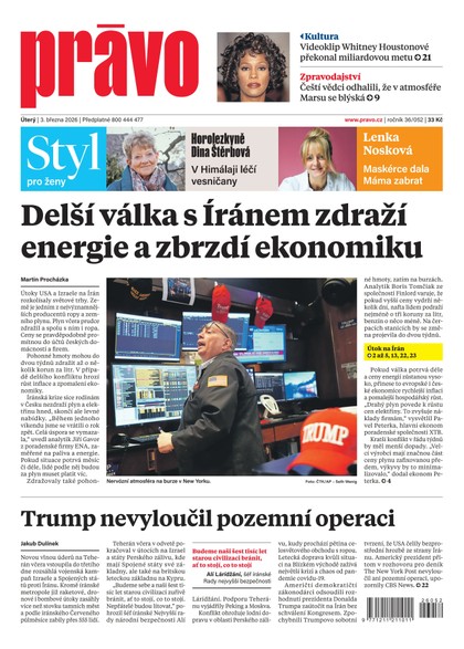 E-magazín Deník Právo - 3.3.2026 - Borgis, a.s.