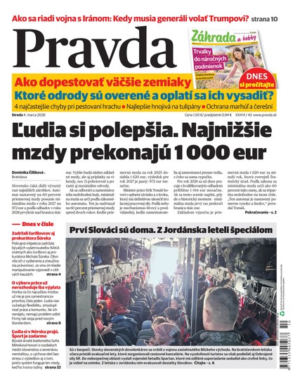 E-magazín Denník Pravda 4. 3. 2026 - OUR MEDIA SR a. s.