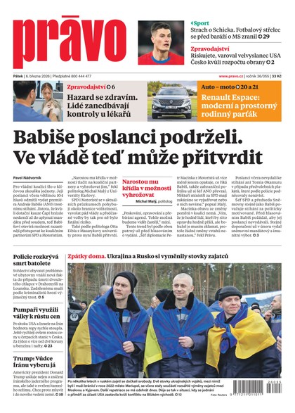 E-magazín Deník Právo - 6.3.2026 - Borgis, a.s.