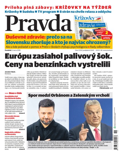 E-magazín Denník Pravda 9. 3. 2026 - OUR MEDIA SR a. s.