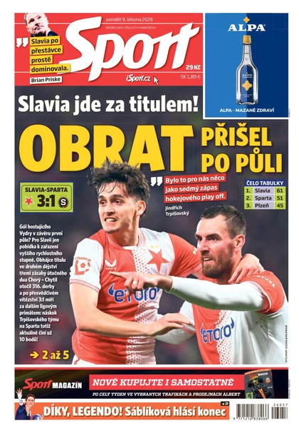 E-magazín Sport - 09.03.2026 - CZECH NEWS CENTER a. s.
