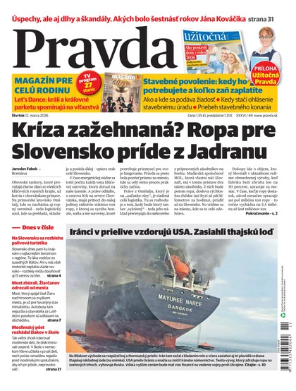 E-magazín Denník Pravda 12. 3. 2026 - OUR MEDIA SR a. s.