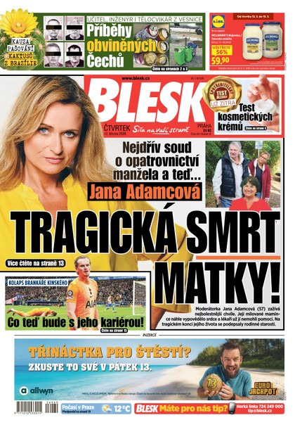 E-magazín Blesk - 12.03.2026 - CZECH NEWS CENTER a. s.