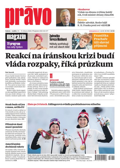 E-magazín Deník Právo - 14.3.2026 - Borgis, a.s.