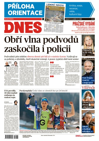 E-magazín MF DNES - 14.03.2026 - MAFRA, a.s.