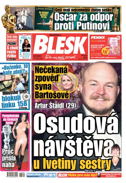 E-magazín Blesk - 17.03.2026 - CZECH NEWS CENTER a. s.