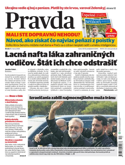 E-magazín Denník Pravda 18. 3. 2026 - OUR MEDIA SR a. s.