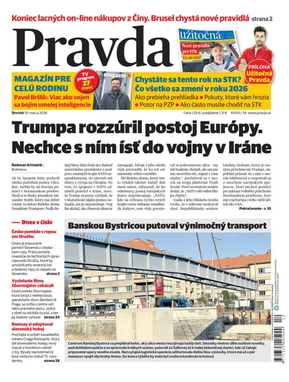 E-magazín Denník Pravda 19. 3. 2026 - OUR MEDIA SR a. s.