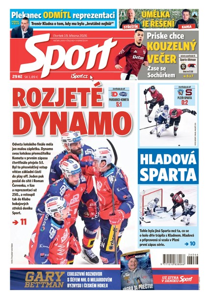 E-magazín Sport - 19.03.2026 - CZECH NEWS CENTER a. s.