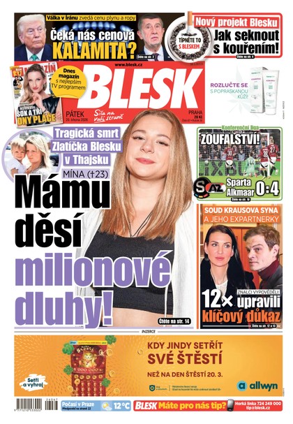 E-magazín Blesk - 20.03.2026 - CZECH NEWS CENTER a. s.