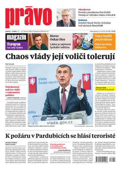E-magazín Deník Právo - 21.3.2026 - Borgis, a.s.