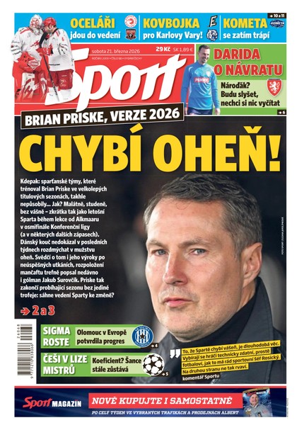E-magazín Sport - 21.03.2026 - CZECH NEWS CENTER a. s.