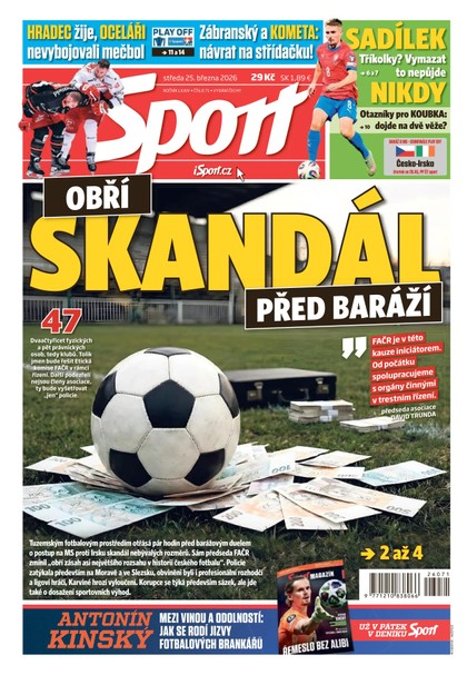 E-magazín Sport - 25.03.2026 - CZECH NEWS CENTER a. s.
