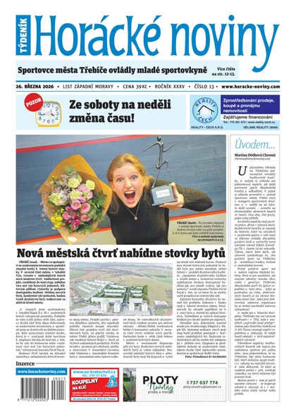 E-magazín Horácké noviny 13/2026 - Horácké noviny