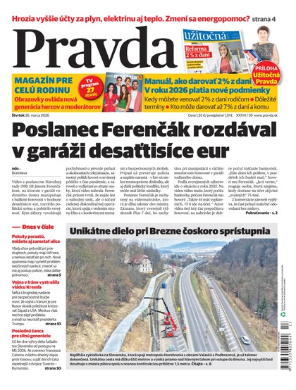 E-magazín Denník Pravda 26. 3. 2026 - OUR MEDIA SR a. s.