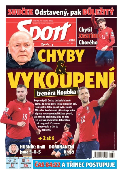 E-magazín Sport - 28.03.2026 - CZECH NEWS CENTER a. s.